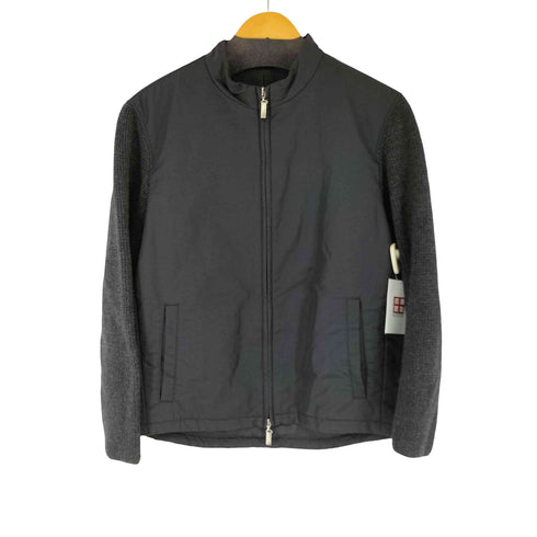 コムサデモードメン COMME CA DU MODE MEN ニット切替 スタンドカラー ジップアップ ブルゾン メンズ JPN:3