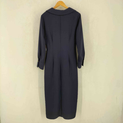 ザラ ZARA サイドギャザー ハーフジップ シャツワンピース レディース import:L
