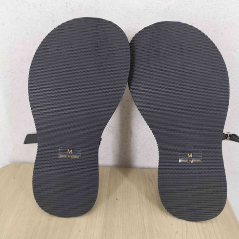 lofty ビジュー エナメル ストラップフラットパンプス レディース 23.5