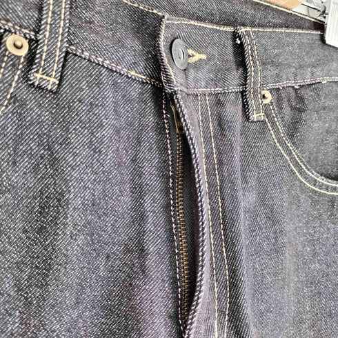 ポケットステッチデザイン ストレート デニムパンツ レディース JPN:M