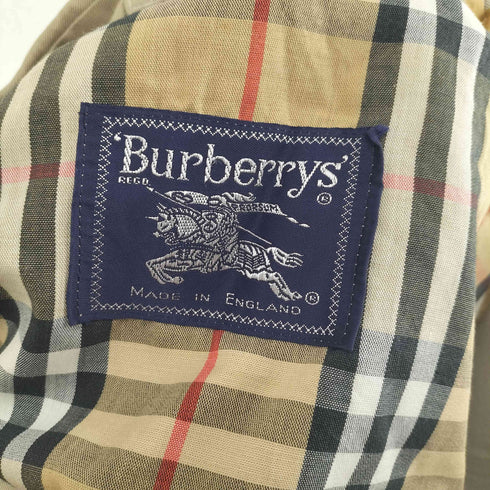 バーバリーズ BURBERRYS MADE IN ENGLAND 裏地ノバチェック 比翼ステンカラーコート メンズ
