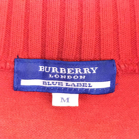 バーバリーブルーレーベル BURBERRY BLUE LABEL ロゴワッペン ニットリブ スウェット Y2K レディース M