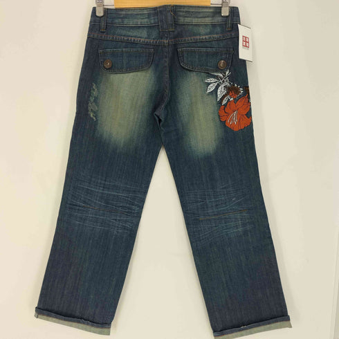 VC JEANS 葉 刺繍 ジップフライ デニムパンツ Y2K レディース 28