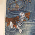 VC JEANS 葉 刺繍 ジップフライ デニムパンツ Y2K レディース 28