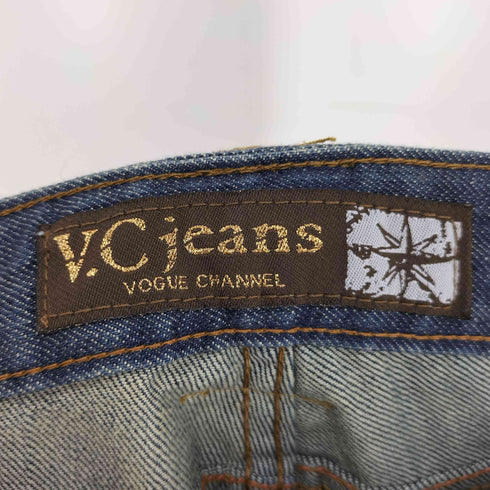 VC JEANS 葉 刺繍 ジップフライ デニムパンツ Y2K レディース 28