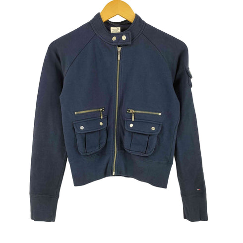 トミージーンズ tommy jeans スタンドジップ スウェット ジャケット レディース S