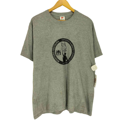 ヘインズ Hanes 両面プリントクルーネックTシャツ メンズ JPN:XL