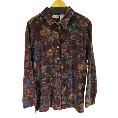 NEW LOOK 総柄 フリース L/S シャツ レディース import:L