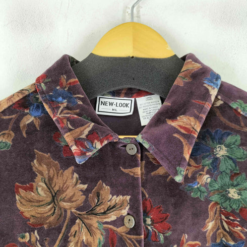 NEW LOOK 総柄 フリース L/S シャツ レディース import:L