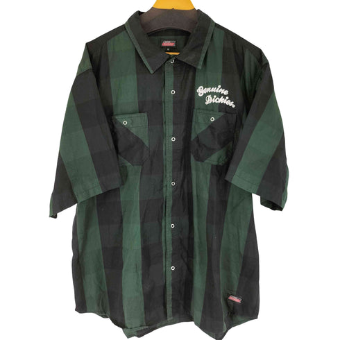 ディッキーズ Dickies S/S チェックシャツ スナップボタン メンズ 4L