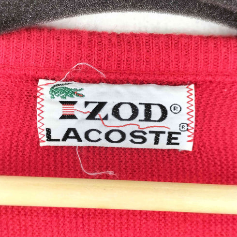 アイゾッドラコステ IZOD LACOSTE 70-80S ロゴワッペン Vネック セーター メンズ import:L