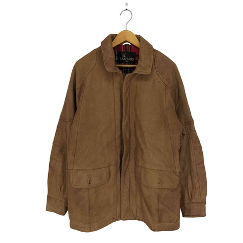 LAKELAND USA製 裏地チェック レザージャケット メンズ JPN:42