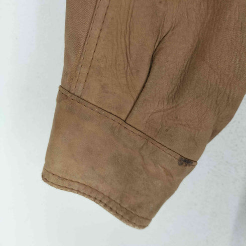 LAKELAND USA製 裏地チェック レザージャケット メンズ JPN:42