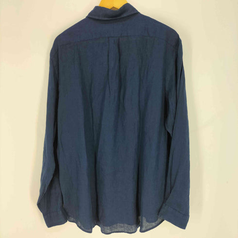 ポロラルフローレン POLO RALPH LAUREN CLASSIC FIT CLBDPPCS-LONG SLEEVE SPORT SHIRT ロングスリーブ スポーツシャツ 麻 100 メンズ import:XL