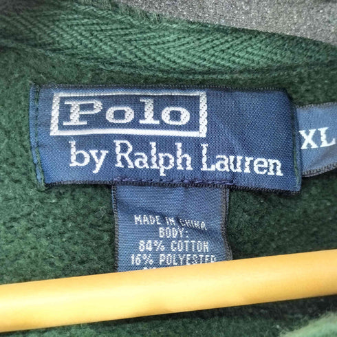 ポロバイラルフローレン Polo by RALPH LAUREN 90S スモール刺繍 ジップアップパーカー メンズ import:XL