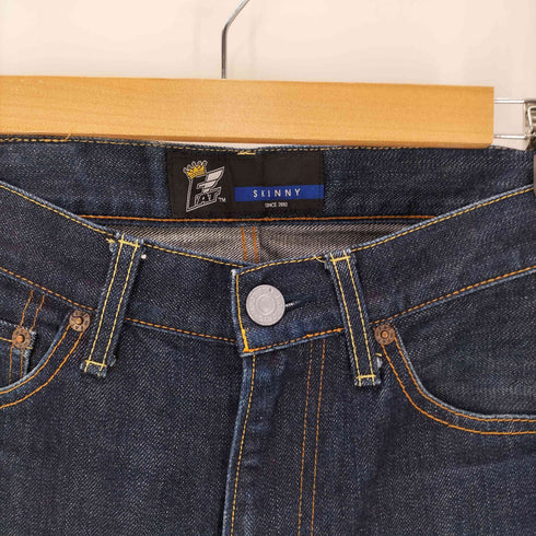 エフエーティー FAT SKINNY EASY 13.5 JUMBO 赤耳 ワイド ストレート デニム パンツ 濃紺 B系 メンズ SKINNY