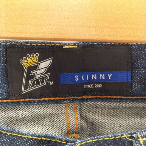 エフエーティー FAT SKINNY EASY 13.5 JUMBO 赤耳 ワイド ストレート デニム パンツ 濃紺 B系 メンズ SKINNY