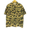 アベイシングエイプ A BATHING APE 90~00s ソルジャータグ A.S.N.K.A 1ST CAMO BAPE STA 刺繍 フラップポケット S/S ミリタリーシャツ メンズ JPN:L