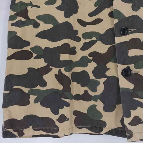 アベイシングエイプ A BATHING APE 90~00s ソルジャータグ A.S.N.K.A 1ST CAMO BAPE STA 刺繍 フラップポケット S/S ミリタリーシャツ メンズ JPN:L