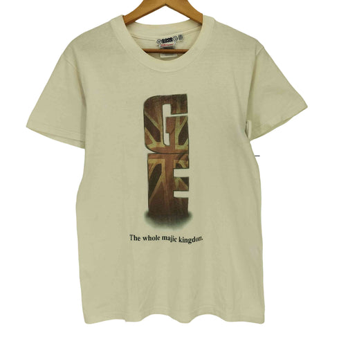 グッドイナフ GOODENOUGH 90s 1998 Hanes BEEFY-Tボディ GEロゴ ユニオンジャック The whole magic kingdom プリント クルーネック 半袖Tシャツ メンズ JPN:S
