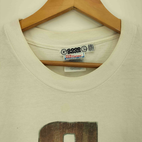 グッドイナフ GOODENOUGH 90s 1998 Hanes BEEFY-Tボディ GEロゴ ユニオンジャック The whole magic kingdom プリント クルーネック 半袖Tシャツ メンズ JPN:S