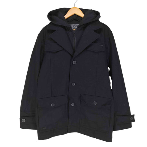 BUFFALO david bitton フードレイヤード ウールジャケット メンズ JPN:M