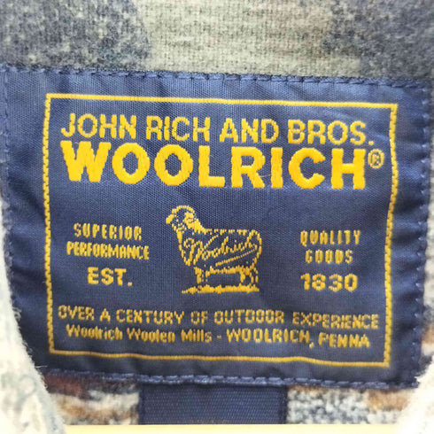 ウールリッチ WOOLRICH 00S 熊 ベアー 鹿 アニマル 総柄 L/S ボタンダウン フランネル シャツ メンズ import:M