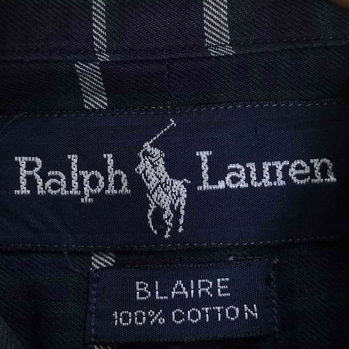ラルフローレン RALPH LAUREN BLAIRE ポニー刺繍 ボタンダウン タータンチェック L/S シャツ メンズ import:L