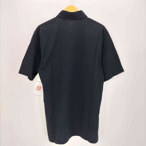 デサントゴルフ descente GOLF 日本製 ワッペンロゴ 総柄 ゴルフ ポロシャツ メンズ import:L