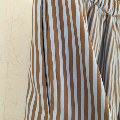 ザラ ZARA ZW COLLECTIONストライプ柄ハーレムパンツ レディース S