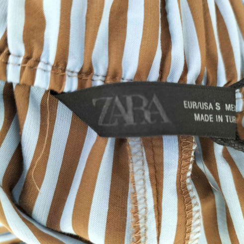 ザラ ZARA ZW COLLECTIONストライプ柄ハーレムパンツ レディース S