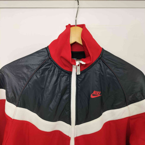 ナイキ NIKE スウッシュロゴプリント ナイロン切替 トラックジャケット メンズ JPN:S