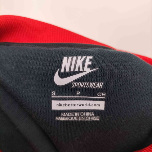 ナイキ NIKE スウッシュロゴプリント ナイロン切替 トラックジャケット メンズ JPN:S
