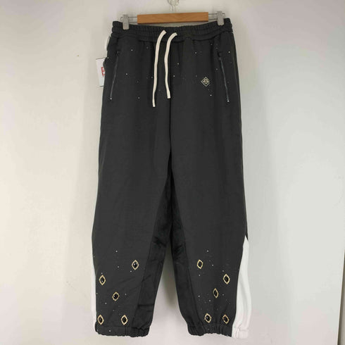 AZIL ビジュー ラメプリント ジップアップパーカー + スウェットパンツ セットアップ メンズ L