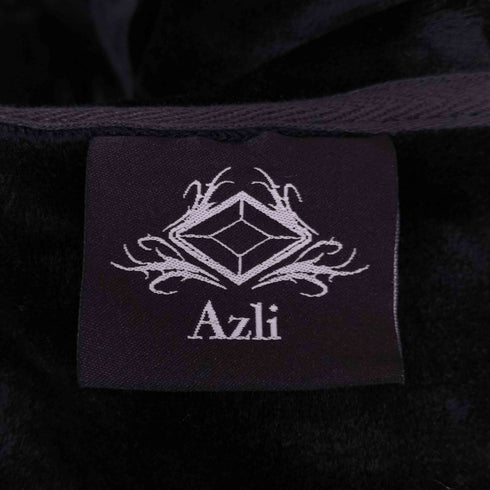 AZIL ビジュー ラメプリント ジップアップパーカー + スウェットパンツ セットアップ メンズ L