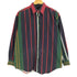 DETAILS EXPRESS 90S マルチストライプ レギュラーカラーシャツ メンズ import:M