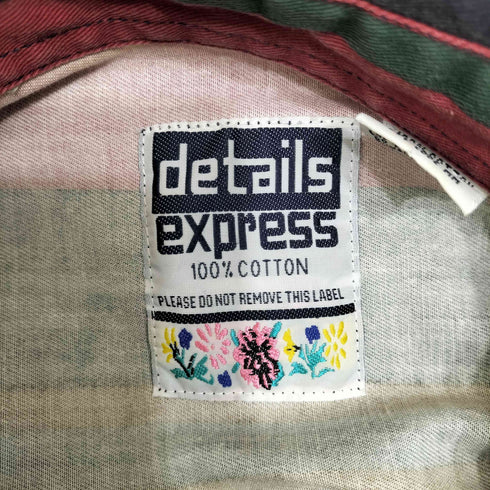 DETAILS EXPRESS 90S マルチストライプ レギュラーカラーシャツ メンズ import:M
