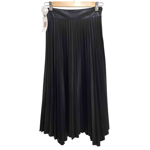 ザラ ZARA フェイクレザー プリーツスカート レディース S
