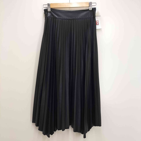 ザラ ZARA フェイクレザー プリーツスカート レディース S