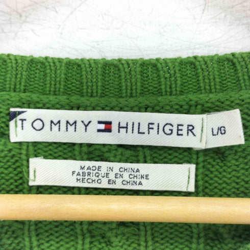 トミーヒルフィガー TOMMY HILFIGER ケーブル コットン ニット メンズ JPN:L