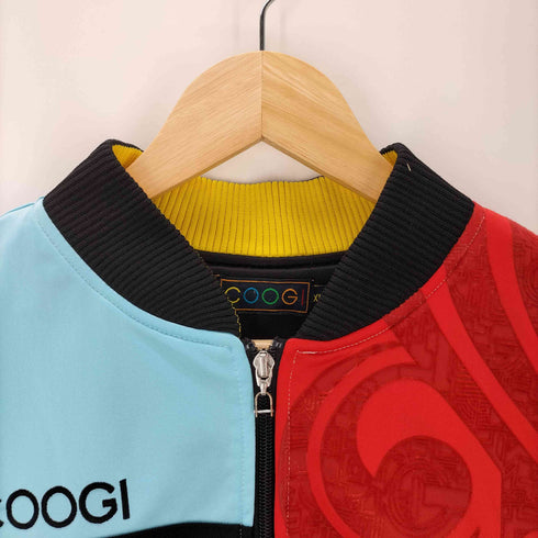 クージー COOGI 90-00S OLD パネル 刺繍 マルチカラー トラック ブルゾン ジャケット メンズ import:XL