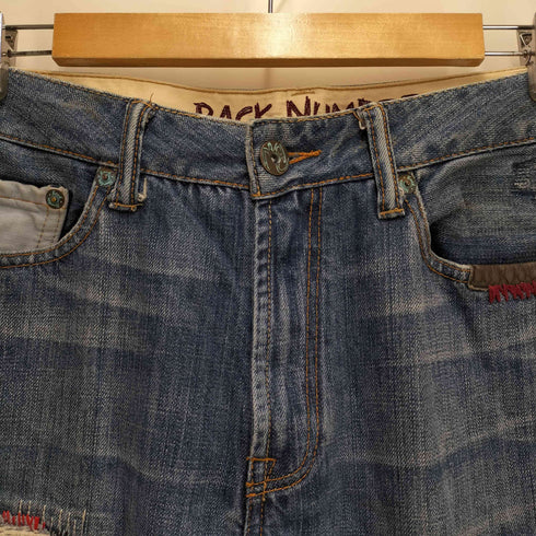 バックナンバー BACK NUMBER パッチワーク リペア デニムパンツ 襤褸 メンズ 34