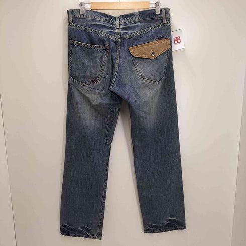 パッチワーク リペア デニム パンツ 襤褸 メンズ 34
