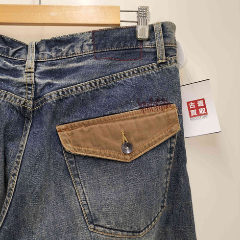 パッチワーク リペア デニム パンツ 襤褸 メンズ 34