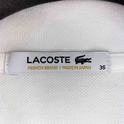 ラコステ LACOSTE ロゴ刺繍 スキッパー ポロシャツ レディース JPN:36