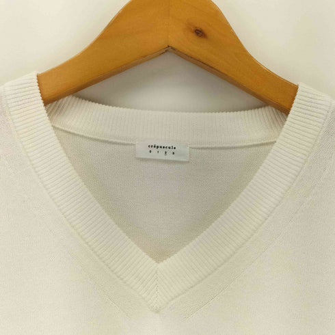 クレプスキュール crepuscule Washi v/n pullover WHITE メンズ JPN:2