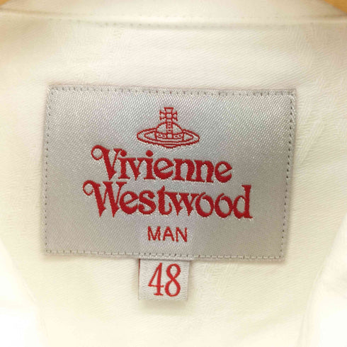 ヴィヴィアンウエストウッドマン Vivienne Westwood MAN ジャガードオーブ刺繍 レギュラーカラーシャツ メンズ 48
