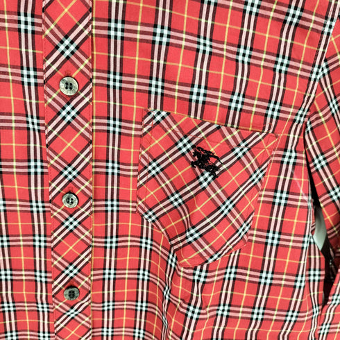 バーバリーブルーレーベル BURBERRY BLUE LABEL ノバチェック コットンシャツ レディース JPN:38