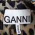 ガニー Ganni レオパードプリント シフォン タイストリング シャツ レディース EUR:40