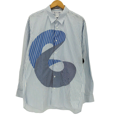 コムデギャルソンシャツ COMME des GARCONS SHIRT Geometric Panelled Shirt Blue メンズ JPN:L